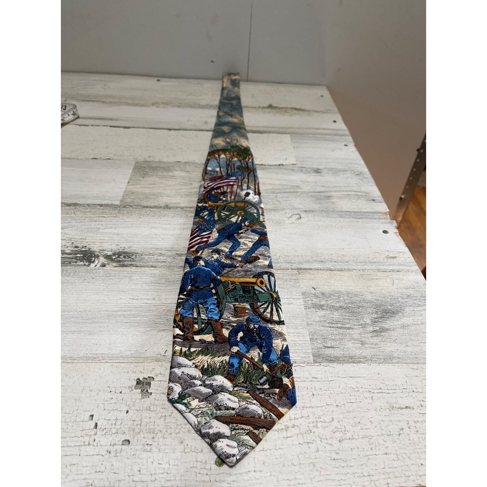 Battle of Gettysburg scene July 3, 1863 Tango by Max Raman silk necktie